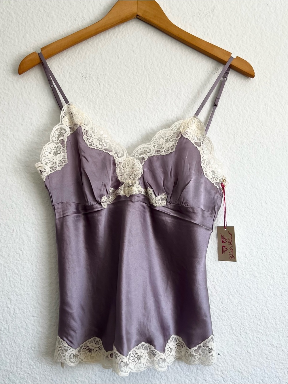 Gold Hawk 💯 Silk Lavender Mist Camisole